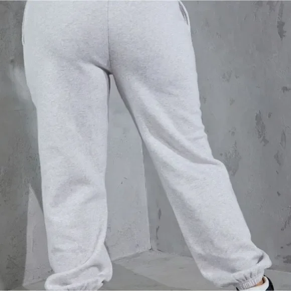 PrettyLittleThing Reel Cotton Plus Ash Grey Casual Jogger Size 12‎ in Grey NWT - Picture 3 of 8